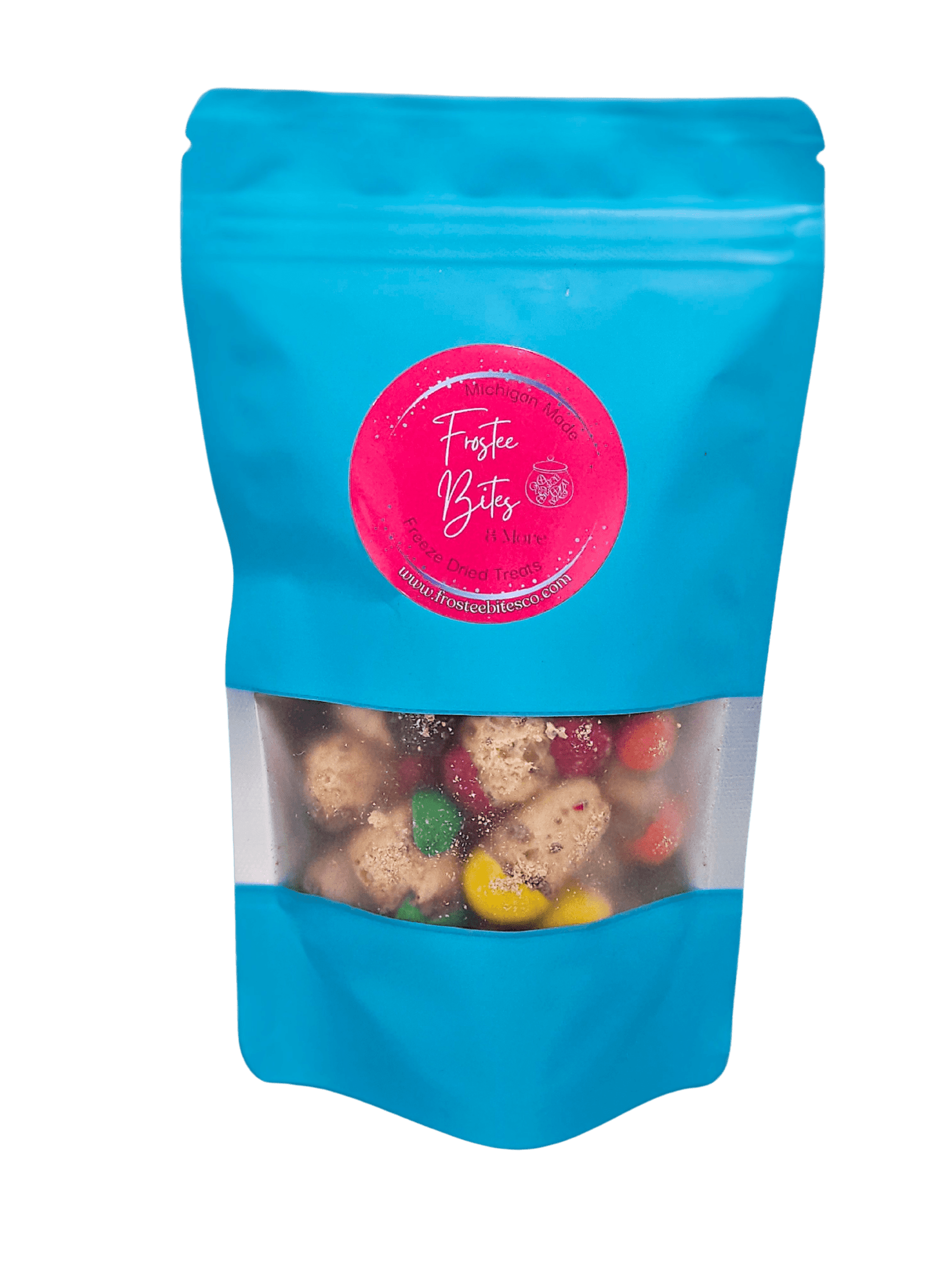 Frostee Bites freeze-dried candy 2oz bag of freeze-dried Caramel M&M's