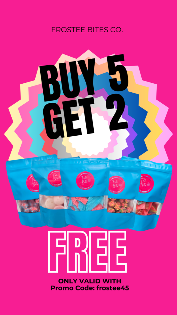 Buy 5 Bags Get 2 Bag Free. Freeze-Dried Candy 2 ounce to 4 ounce Bags