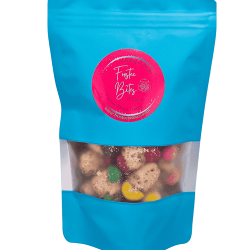 Frostee Bites 2oz bag of freeze-dried Caramel M&Ms