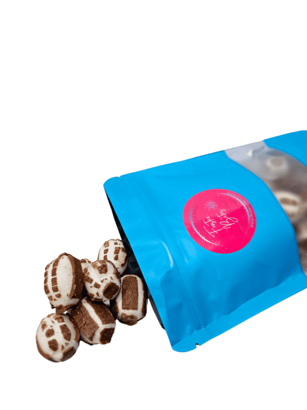 Frostee Bites freeze-dried Charleston Chew opened bag