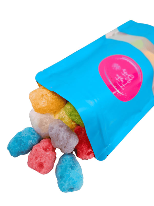 Frostee Bites freeze-dried Gummy Bears opened bag