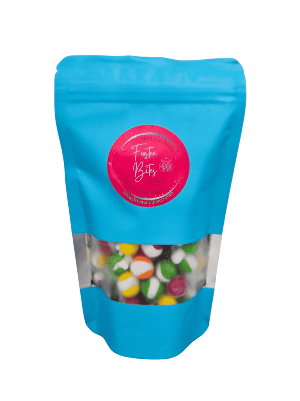 Frostee Bites 4oz bag of freeze-dried Skittles