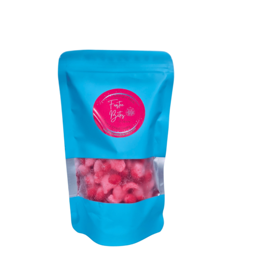 Bag of Frostee Bites Freeze-Dried Red Hots Net Weight 2 ounces